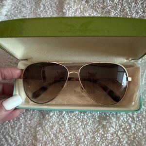 Gold Aviator Sunglasses Kate Spade